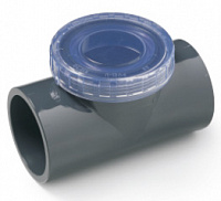 Клапан обратный шаровый с уплотнением FPM ХПВХ (CPVC) d40 DN32 PN16 FIP Клапан обратный шаровый с уплотнением FPM ХПВХ (CPVC) d40 DN32 PN16 FIP