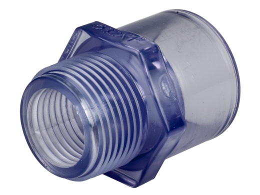 Ниппель переходной НР НПВХ (PVC-U) d20х25х3/4" PN16 TP Ниппель переходной НР НПВХ (PVC-U) d20х25х3/4" PN16 TP