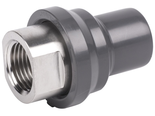 Ниппель переходной HP НПВХ (PVC-U) d63x75x2 1/2" PN10 PLIMAT Ниппель переходной HP НПВХ (PVC-U) d63x75x2 1/2" PN10 PLIMAT